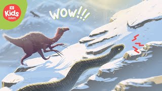 ⚡️ Titanoboa vs Therizinosaurus 🐍  Dino Dome  ABC Kids listen [upl. by Rider]