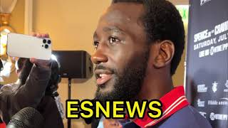 Terence Crawford reveals what he said to Errol Spence during face off  esnews boxing [upl. by Klarika666]