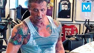 Sylvester Stallone Workouts for Creed amp Rambo  Muscle Madness [upl. by Nospmis231]