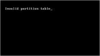 Corrigindo erro INVALID PARTITION TABLE [upl. by Raji]