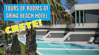 Arina Beach Resort Room Tours  A Holiday In Crete  Greece  Kokkini Hani Crete Heraklion [upl. by Tabatha567]