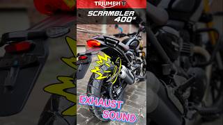 Exhaust Sound  Exhaust Triumph Scrambler 400x  shorts short shots scrambler 400x triumph [upl. by Keynes]