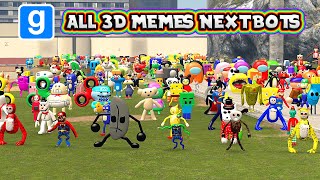 Gmod All 3D Memes Nextbots  306 Nextbots  Sanic Clones █ Garrys Mod █ [upl. by Karolina]