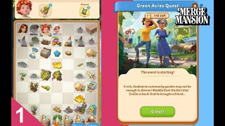 Merge Mansion Green Acres Quest Event  Part 1 🐞🌻 [upl. by Jankey582]