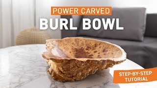 Carve an Australian Burl Bowl with Just Two Arbortech Products  Simple StepbyStep Guide [upl. by Verlie578]