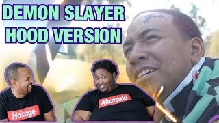 Demon Slayer Reaction Netflix YaBoyRoshi Skit Kimetsu No Yaiba [upl. by Essenaj]