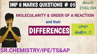 MOLECULARITY AND ORDER OF A REACTIONDIFFERENCES BETWEEN THEMCLASS 12CHEMISTRYIPE [upl. by Enra]