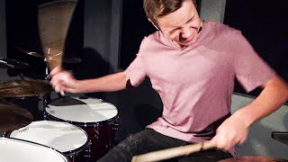 Saturday Nights Alright For Fighting  Elton John drum cover age 12 [upl. by Tija480]