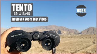 TENTO 8x40 USSR Binocular Review and Zoom Test Video [upl. by Leaj280]