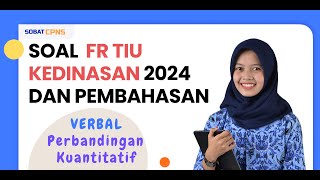 PART 2  SOAL FR TIU KEDINASAN amp CPNS 2024 [upl. by Atnovart]