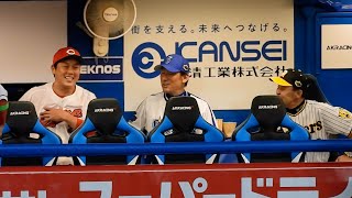 【コーチは激務】岡田監督らと談笑しつつも選手交代などのサポート業務に大忙しの新井監督【マイナビオールスター】2024724 [upl. by Godred]