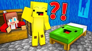 JJ and Mikey playing Hide and Seek with Banana Kid  Maizen Minecraft Animation [upl. by Iona]