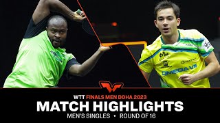 Quadri Aruna vs Hugo Calderano  MS R16  WTT Finals Men Doha 2023 [upl. by Giacobo471]