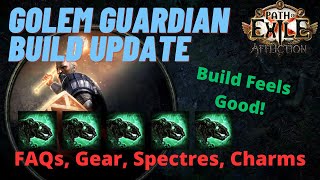 Carrion Golem Guardian League Start Build Update  PoE 323 Affliction  Gear Charms Spectres [upl. by Jeffry]