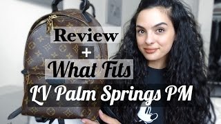 Louis Vuitton Palm Springs Backpack PM ReviewWhat Fits  elle be [upl. by Touber]