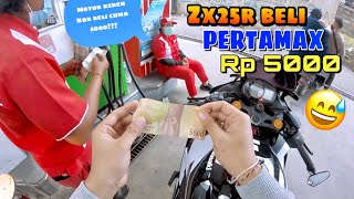 Eksperimen Zx25r beli PERTAMAX 5000 di beberapa Pertamina [upl. by Aisirtap]