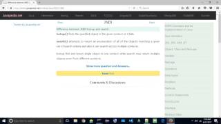 Difference between JNDI lookup and search  javapedianet [upl. by Bloxberg163]