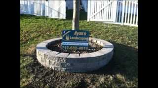 Small Landscape Construction Of Retaining Wall Block Installation Hanover PA Ryans Landscaping [upl. by Amikehs]