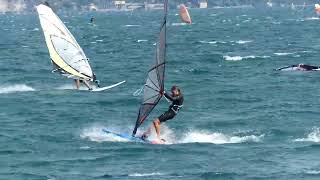 Windsurfing Malcesine Lake Garda  01092024 [upl. by Jerrome662]