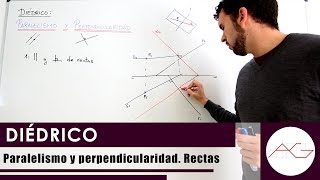 Diédrico Paralelismo y perpendicularidad Rectas [upl. by Agler951]