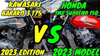 HONDA TMX SUPREMO 150 2023 MODEL VS KAWASAKI BARKO 3 2023 EDITION [upl. by Eikin]