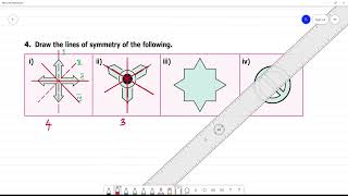 6 TN Maths Term III 4SYMMETRY Exercise 41 4 Draw the lines of symmetry of the following [upl. by Del484]