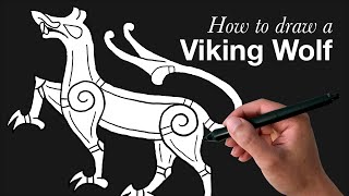 How to Draw a Viking Age Wolf — Ringerike Style [upl. by Jillene]