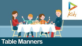 Table Manners  Tips On Table Manners For Kids  Good Habits And Manners [upl. by Curhan768]