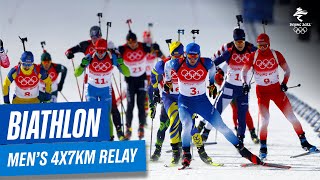 Biathlon  Mens 4x75km Relay  Full Replay  Beijing2022 [upl. by Alliuqa541]