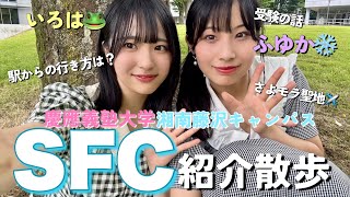 【慶應SFC】現役生による慶應義塾大学湘南藤沢キャンパス紹介！受験の話やバスの乗り方も✏️ BY いろはampふゆか [upl. by Bencion]