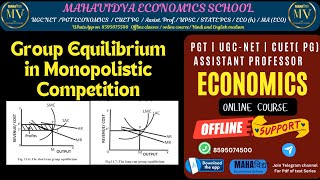 Group Equilibrium in Monopolistic Competition  ugc net  pgt  economics  hardik pandya ban [upl. by Ahsiyn]