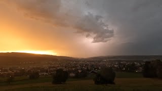 24 August 2023  Gewitter Schälchlihoger Urdorf  1849  2230 Uhr  Version NNW [upl. by Biagi112]