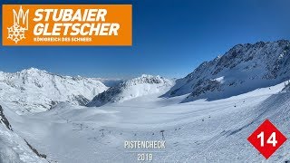 Stubaier Gletscher  Talabfahrt  14 Wilde Grubn  27 Skiweg Mutterberg  März 2019 [upl. by Nnayrrehs]