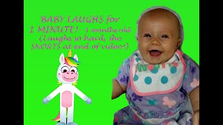 BABY CLAIRE LAUGHS FOR 1 MINUTE 3 months old Laughs so hard she SNORTS toward end of video LOL [upl. by Aicenek]