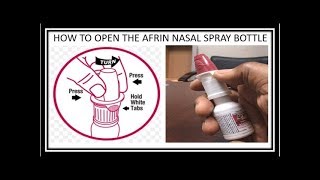 How to open new Afrin Nasal Spray Bottle For Congestion Cold and Allergies Relief [upl. by Virgina]