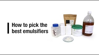 How to pick the best cosmetic emulsifiers [upl. by Dnaleel]