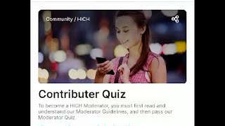 Hich Contributor Quiz 85  Passed hichcontributorquiz legitearningapps2024 [upl. by Yrrad]