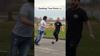 Slashing Tires Prank 😂 JoeySalads Pranks Shorts [upl. by Scevor]