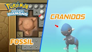 How To Get Cranidos Pokemon Brilliant Diamond [upl. by Nnylakcaj]