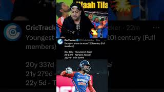 Tilak Varma new record 🔥youtubeshorts shortfeed tilakvarma cricket indvssa [upl. by Nelrah]