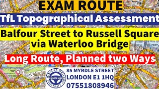 Balfour Street to Russell Square via Waterloo Bridge  Elephant and Castle  TfL Topographical Test [upl. by Enyaz]