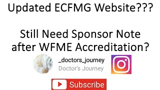 Updated ECFMG Website Do we still need to get an ECFMG sponsor note in 2024 [upl. by Croteau]