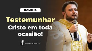 HOMILIA Testemunhar Cristo em toda ocasião  Padre Mario Sartori [upl. by Corneille]