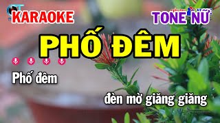 Karaoke Phố Đêm Tone Nữ Em  Nhạc Sống Siêu Thị [upl. by Neliac]