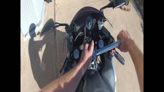 How to Install a GPR Stabilizer  Steering Damper onto a CBR 600 F4I Sportbike [upl. by Klingel935]