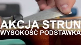 Ustawienie wysokości podstawka w gitarze akustycznej Akcja strun cz2  Saddle height adjustment [upl. by Adaj]