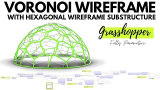 Rhino 6 and Grasshopper Hexagonal Wireframe With Voronoi Skin Overlay Lesson Overview [upl. by Alludba173]