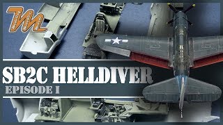 Part 1  SB2C4 Helldiver  172  plastic scale model step by step build [upl. by Enihpad]