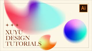 🔋Radial Blur And Freeform Gradient With Adobe Illustrator  XUYU Design Tutorials For Beginner [upl. by Kimble]