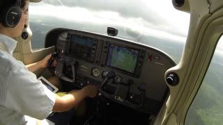 C172 G1000 Solo IFR Flight KMJX to KACY with ATC [upl. by Ormand]